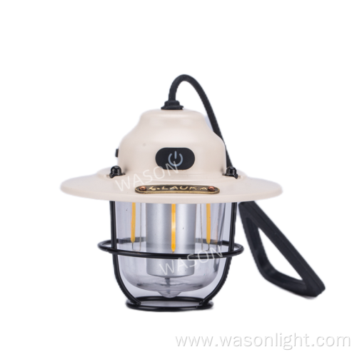 Hot Sale Hanging Vintage 3500K Warm White Rechargeable Iron Camping Flashlight Lantern With Red Light